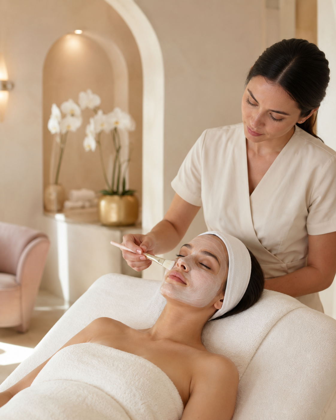 Soin de peau avec masque